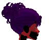 purple hair w/ curly bun