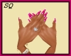 Long Pink Dainty Nails