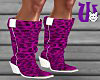 Leopard Fuzzy Boots pink