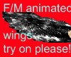 Black Animated Wings F/M