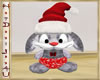 ~H~Xmas Bunny W Hat F