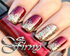[S] Nails Glitter Red