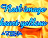 Nail image Heart Yellow