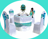 Table wedding teal