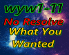 wyw1-11/No Resolve