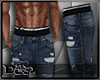 D- Ripped Blue Jeans