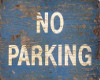 vintage no parking sign