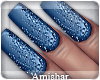 A|M  X-Mas Blue Nails