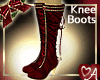 .a Burgundy Knee Boots