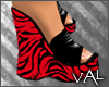 Val - Wedge Red Zebra