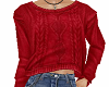 TF* Red Cable Sweater