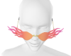 Flame glases peach