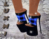 |LM| Blue Plaid Heels