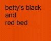 betty's black ,red bed