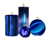 (D) Blue candles
