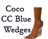 Coco CC Blue Wedges