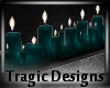 -A- Candle Tray PVC Teal