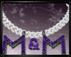 M&M Purple/Silver Chain
