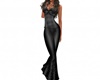 Satin Pants Suit Black