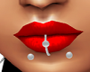 Silver Lip Piercings