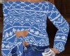 Blue Patterned Sweater