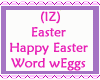 Happy Easter Word wEggs
