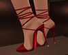 Red Heels Silver Tips