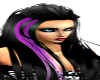 black&purple long hair