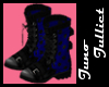 Juno Blue Polkadot Boots