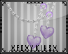Violet Hearts Necklace