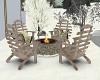 Winter firepit chairs