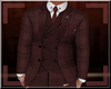 3 Pc Brown Plaid Suit