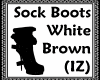 (IZ) Sock Boot White/Brn