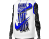 *N!KE Hoodie White/BlueM