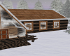 country winter cabin
