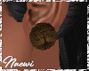 {N} Tree Wood Earrings