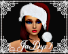 Santa Hat Dark Red Hair