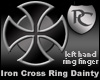 Iron Cross Ring Dainty L