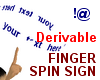 !@ Finger spin sign