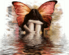 sad butterfly girl