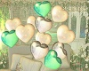 balloon heart green