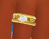 Gold Topaz Diamond Ring