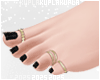 Perfect Feet Black Nails