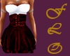 Dark Red corset dress