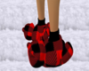 flannel tedbear slippers