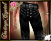 black DJ leather pants