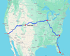 Map of USA trip