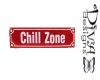 Red Chill Zone Sign