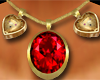 Ruby Gold Heart Necklace