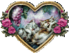 Kitty Cats In Rose Heart